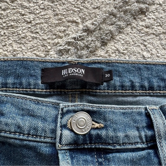 Hudson jeans Thalia straight leg button fly distressed 30 - Picture 3 of 9